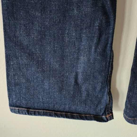 GLO JEANS FLARE Dark Wash Denim Blue Jeans Small Bell Bottom Flare Jeans Size 11 - Picture 10 of 14